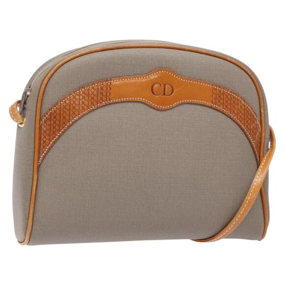 DIOR Shoulder Bag Leather Gray - Picture 1 of 12